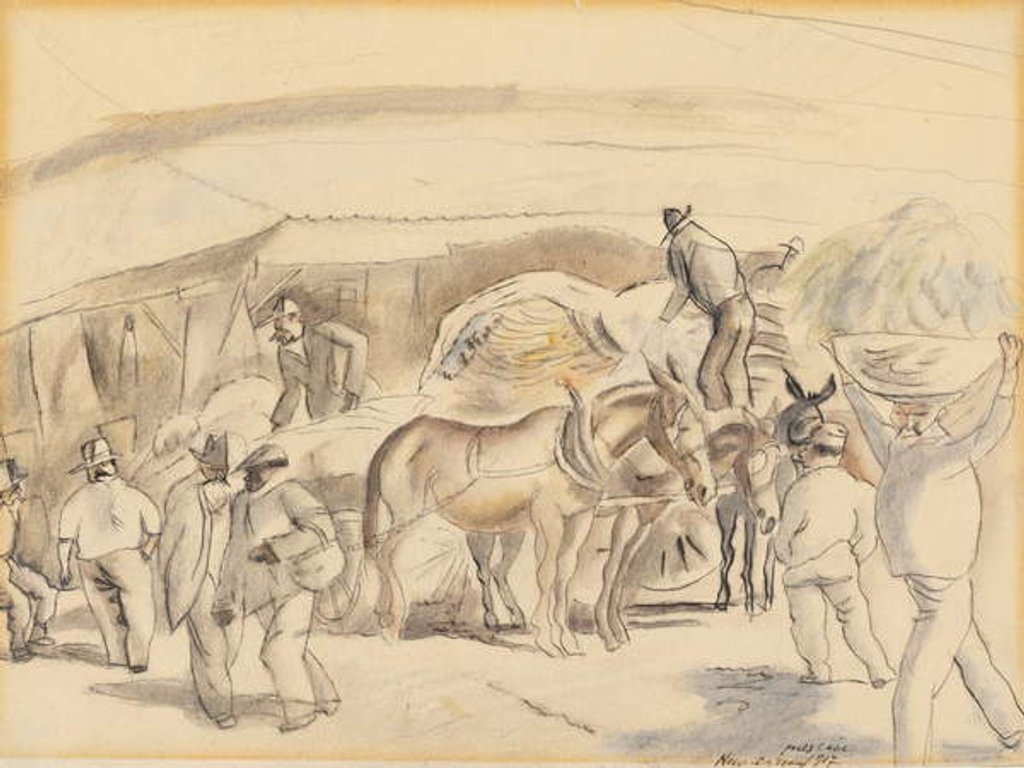 Detail of Harvesters, 1917 by Jules Pascin