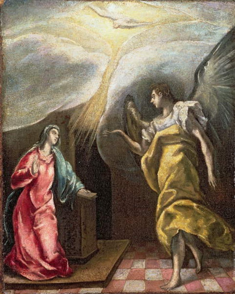 Detail of Annunciation by El Greco