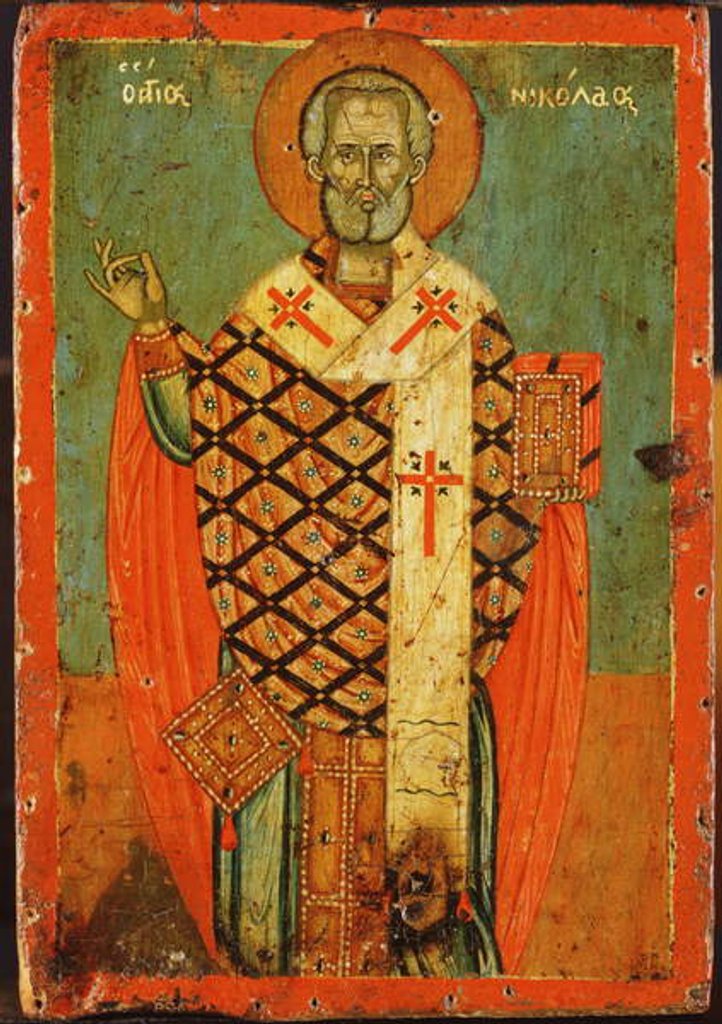 Detail of Saint Nicholas by Greek School