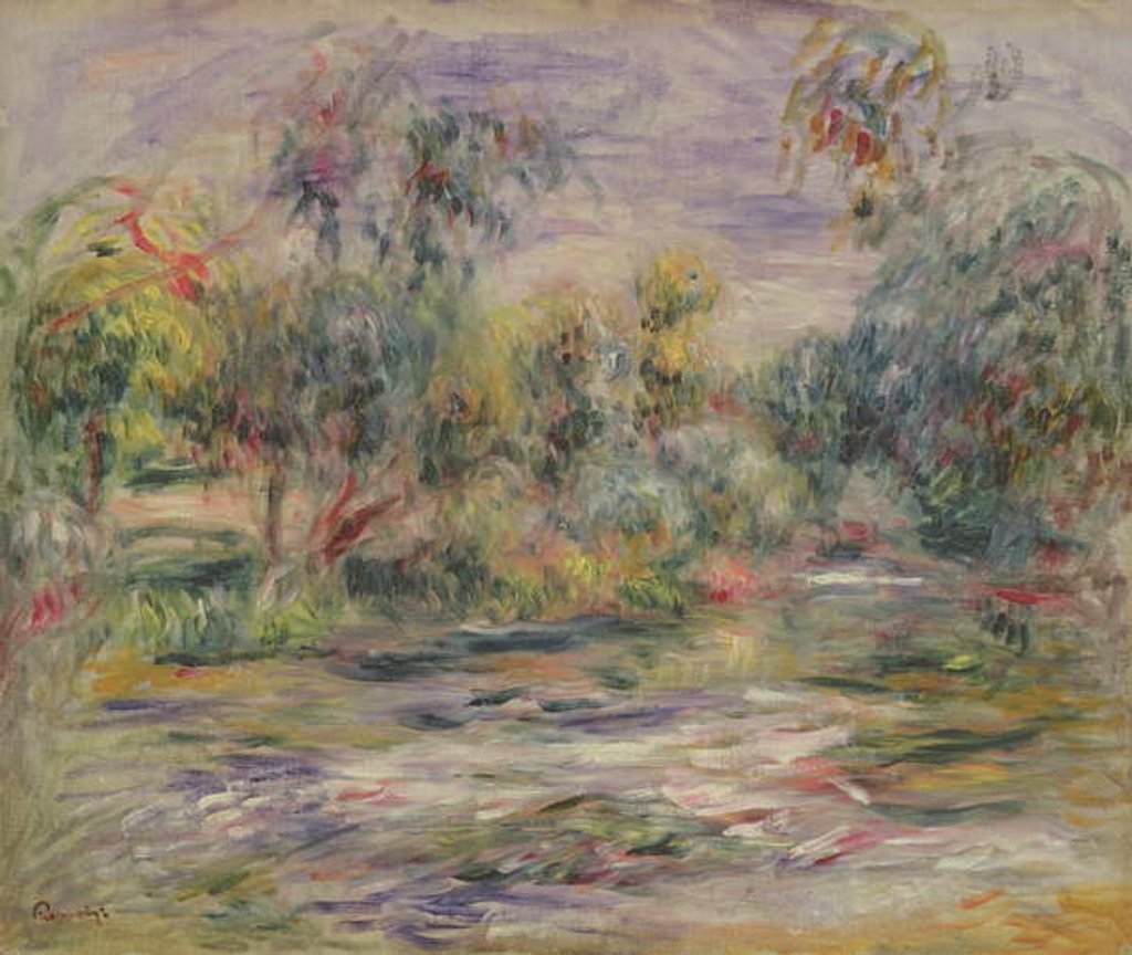 Detail of River Landscape by Pierre Auguste Renoir