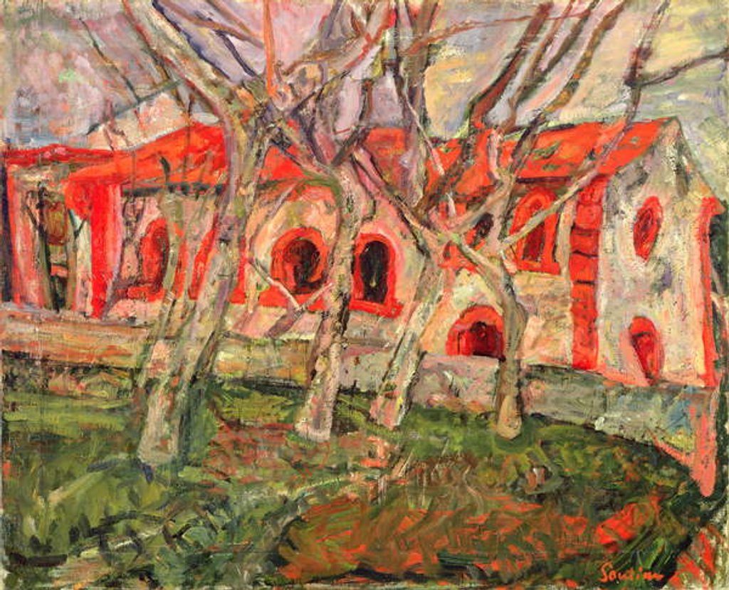 Detail of The Red Church by Chaim Soutine
