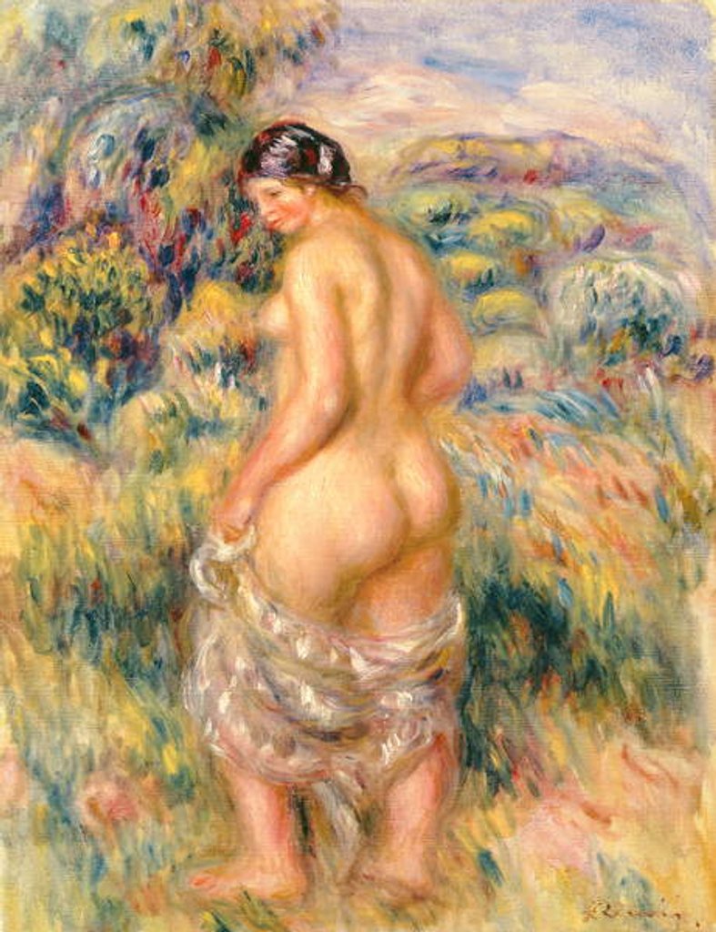 Detail of Standing Nude in a Landscape by Pierre Auguste Renoir