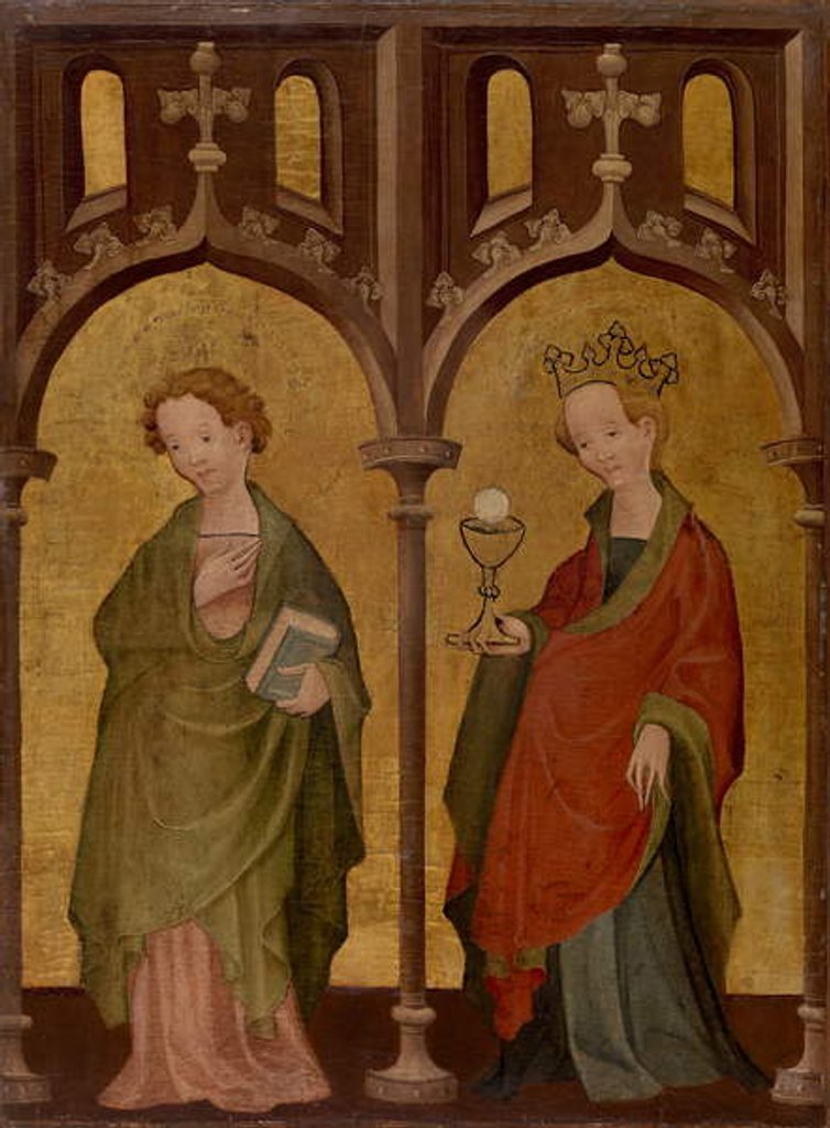 Detail of Two Female Saints by German School