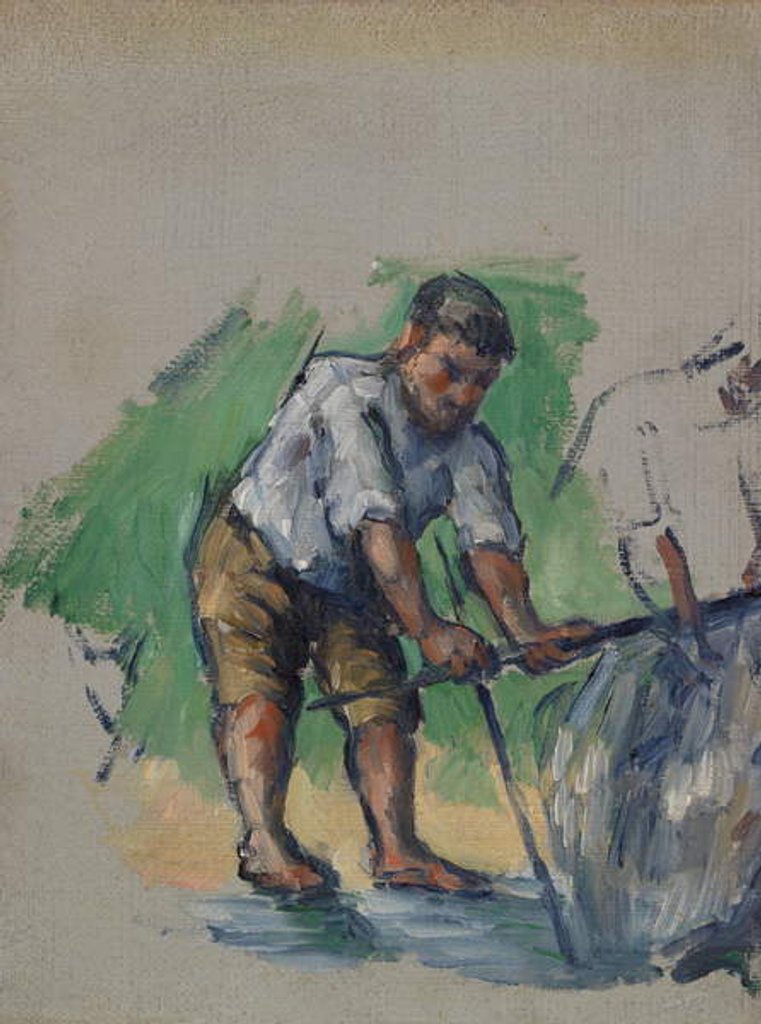 Detail of The Well Driller, 1873-74 by Paul Cezanne