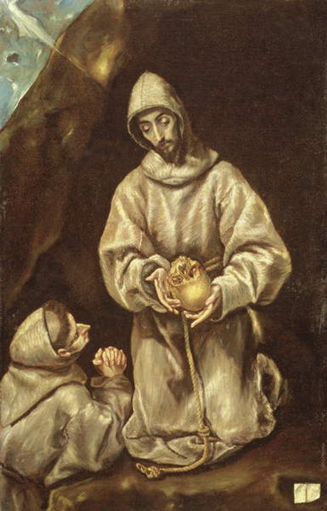 Detail of Monk in Meditation by El Greco