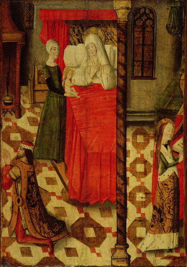 Detail of Birth of the Virgin by French School
