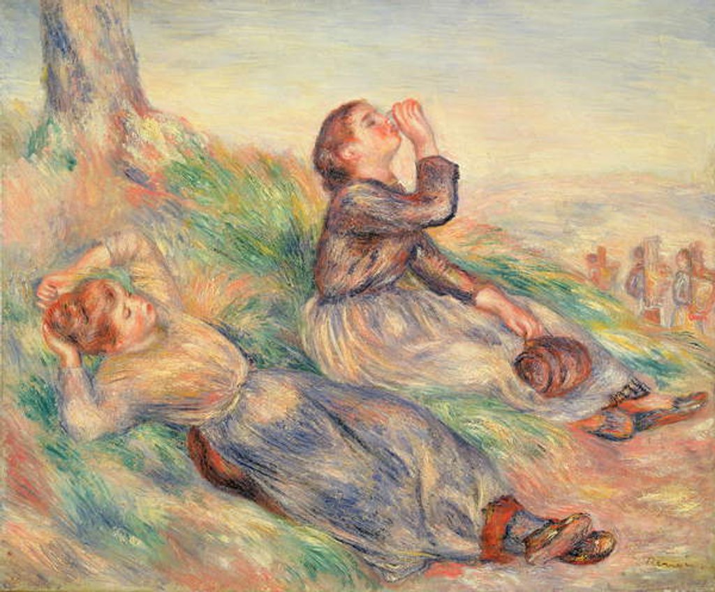 Detail of Grape Gatherers Resting, 1884 by Pierre Auguste Renoir