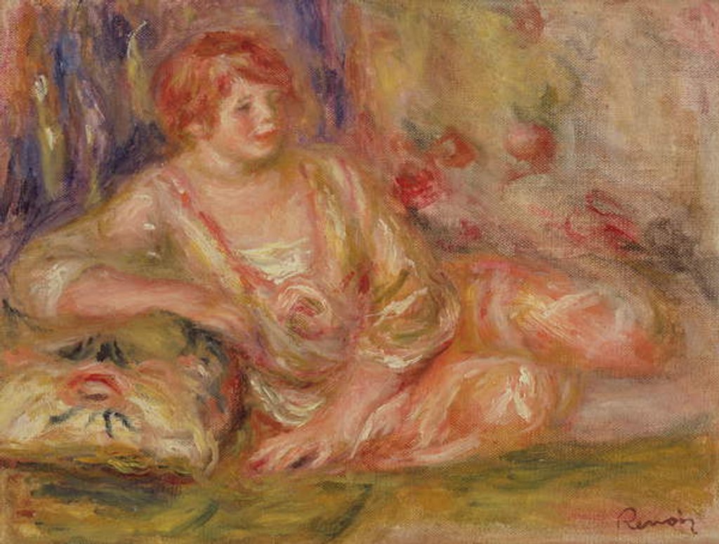 Detail of Reclining Odalisque by Pierre Auguste Renoir