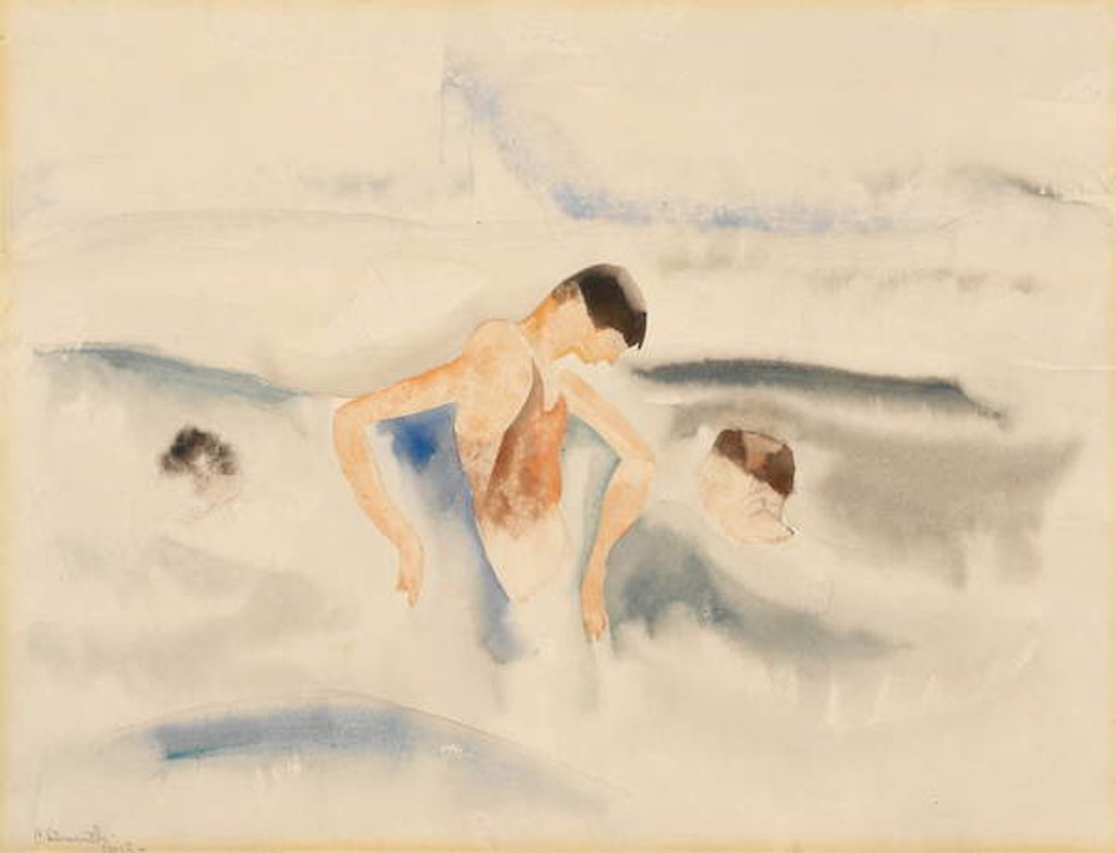 Detail of Three Figures in Water by Charles Demuth