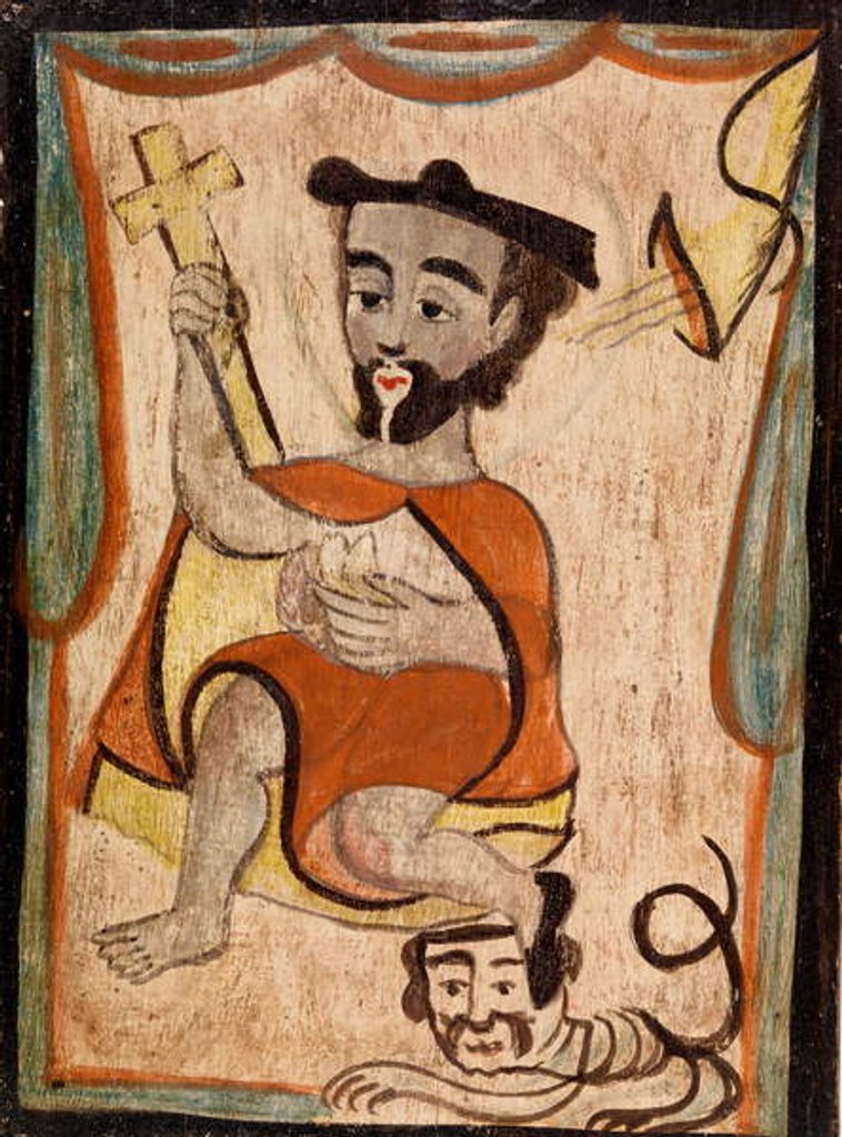 Detail of St. Jerome and a Lion by School American