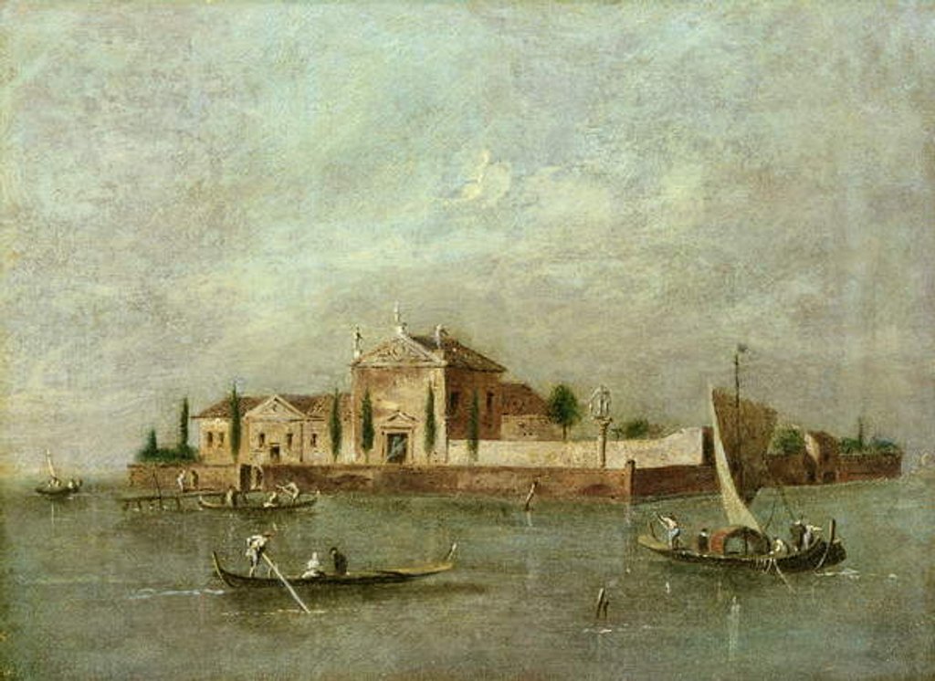 Detail of Isola della Beata Vergine del Rosario by Giacomo Guardi