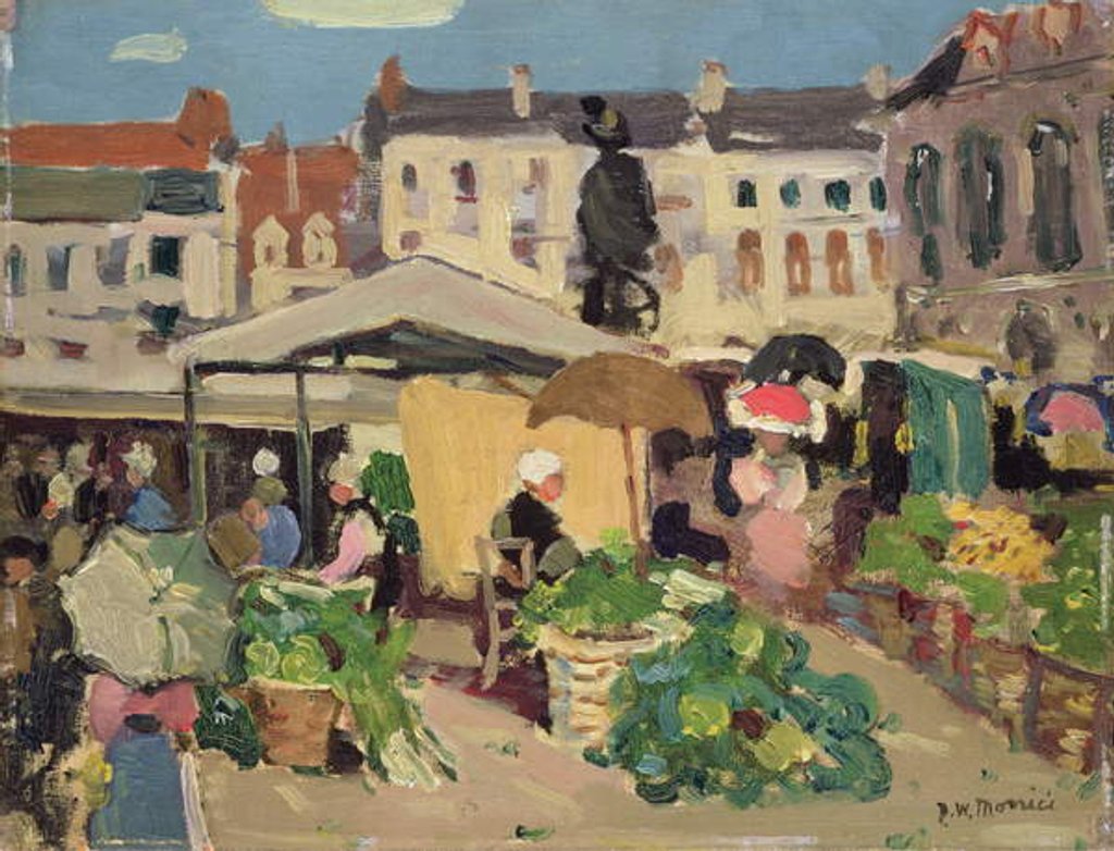 Detail of Market Scene by James Wilson Morrice