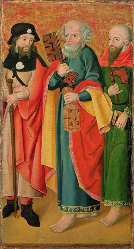 Detail of St James, St Peter and St Matthew by German School