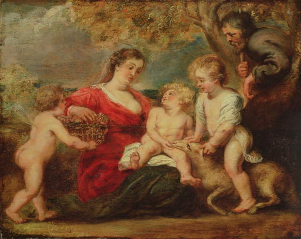 Detail of Holy Family in a Landscape by Peter Paul Rubens
