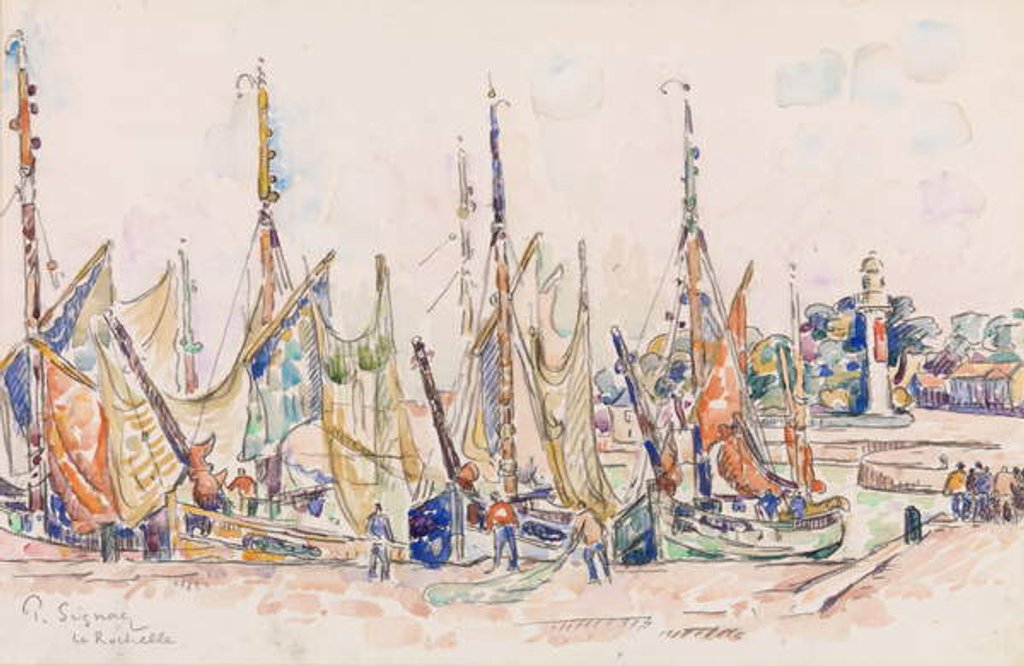 Detail of La Rochelle: Boats by Paul Signac