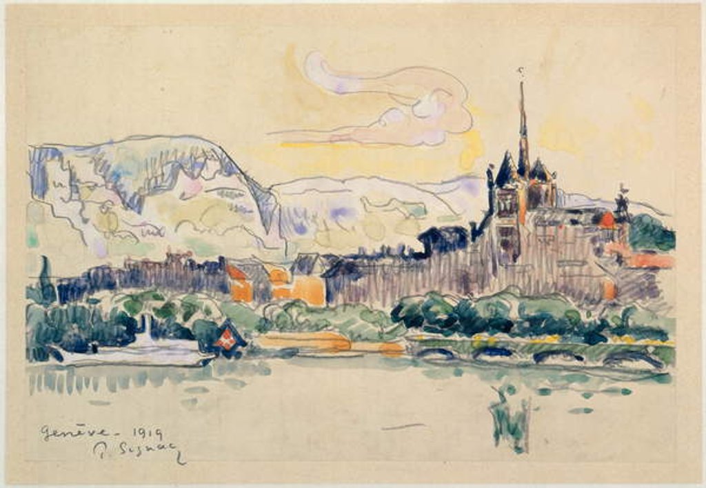 Detail of Geneva, 1919 by Paul Signac