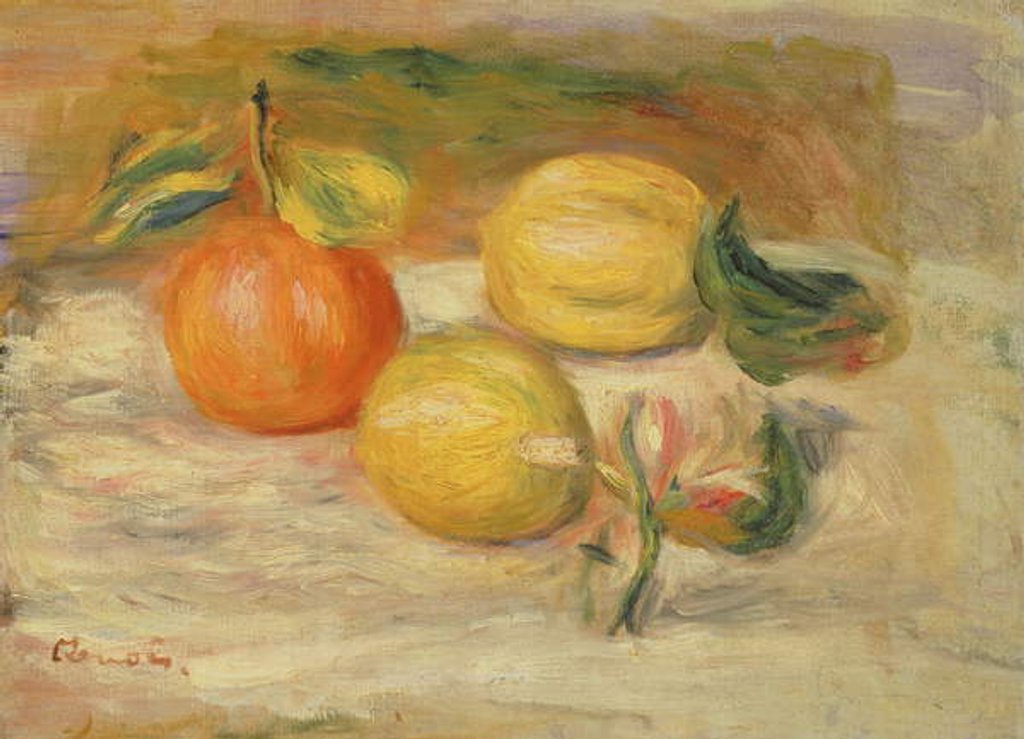 Detail of Apples and Two Lemons by Pierre Auguste Renoir