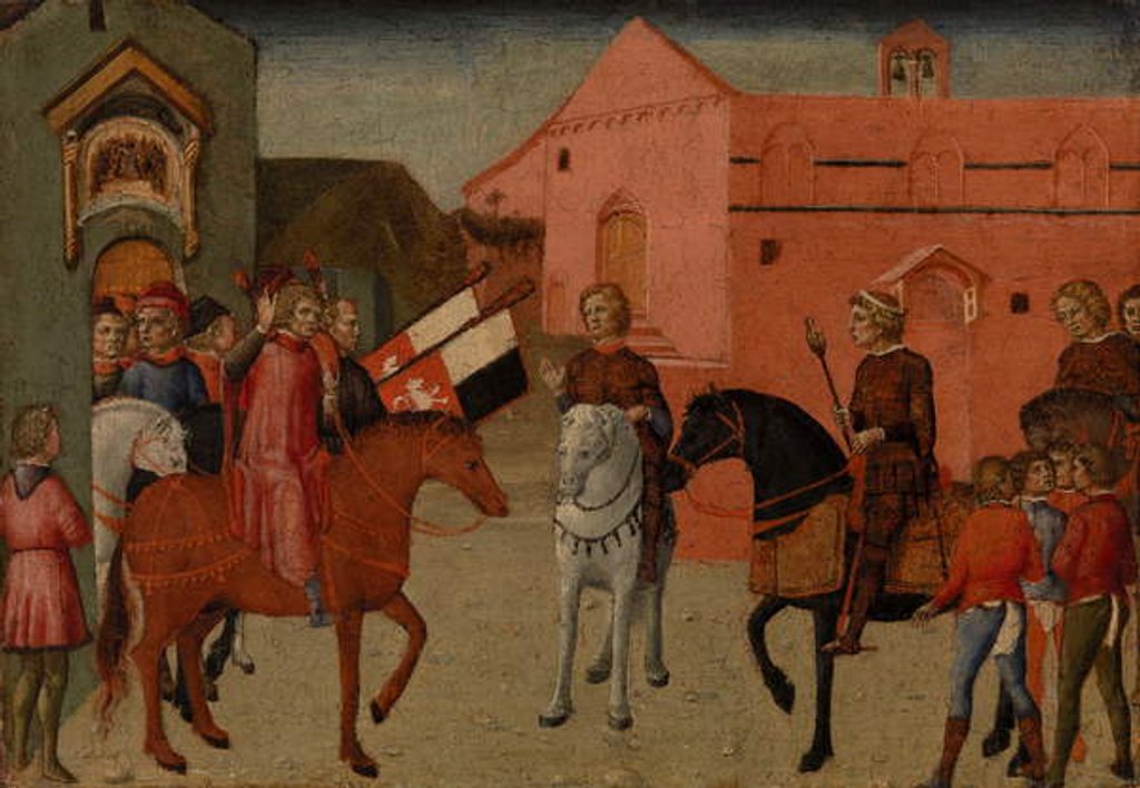 Detail of Sienese Government Officials Receiving an Embassy, c.1440 by Pietro di Giovanni Lianori