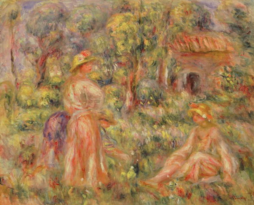 Detail of Girls in a Garden, 1918 by Pierre Auguste Renoir