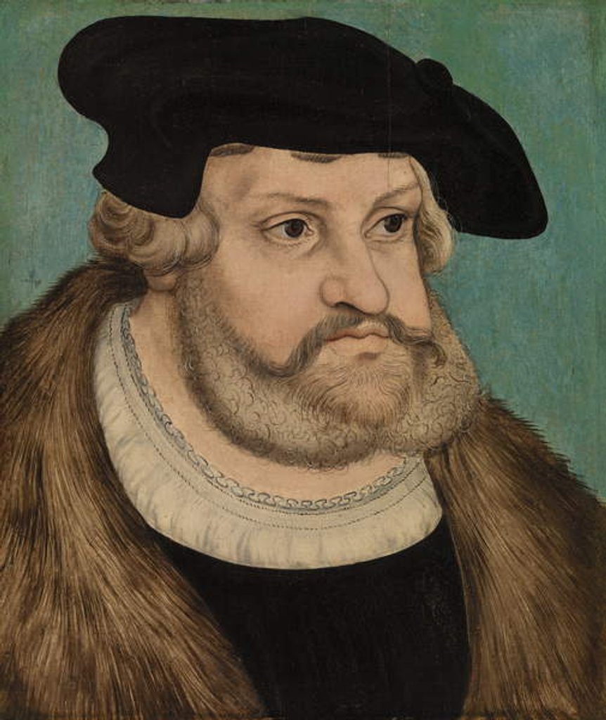 Detail of Portrait of a Man by Lucas the Elder Cranach