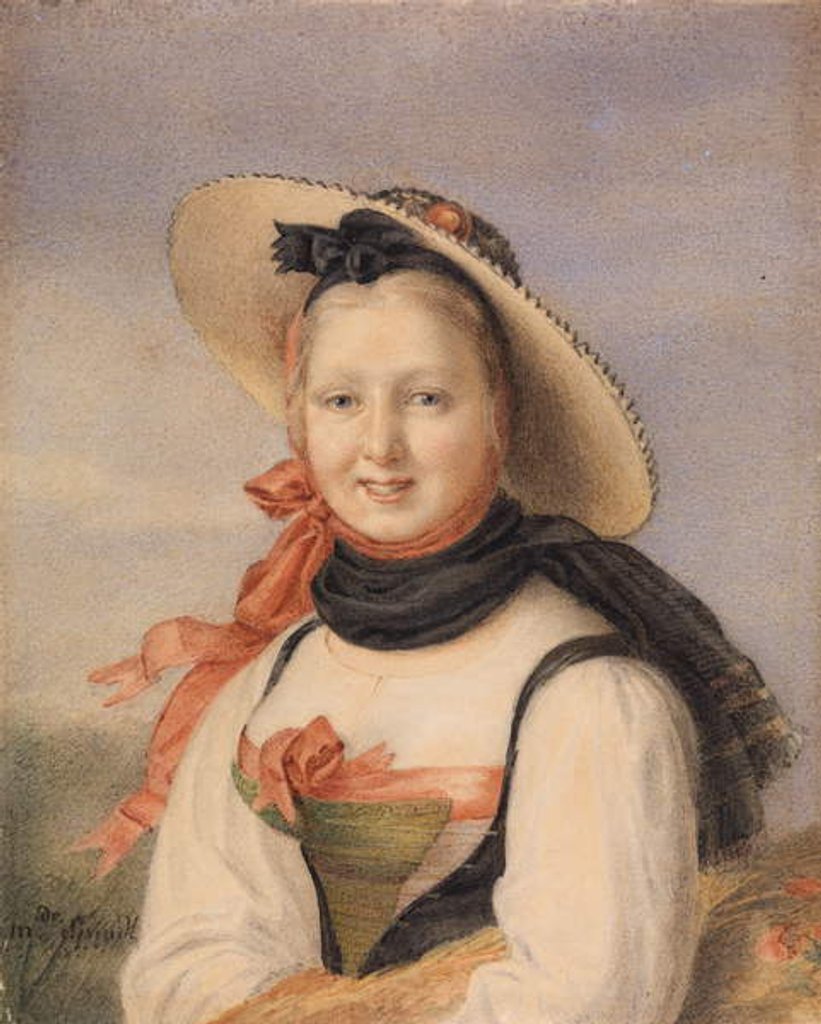 Detail of Portrait of a Girl by Swiss School