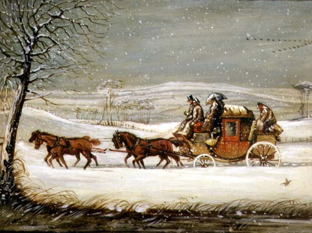 Detail of The Royal Mail in Winter by Henry Thomas Alken