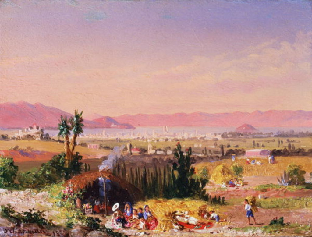 Detail of A View of Mexico City with an Encampment, 1878 by Conrad Wise Chapman
