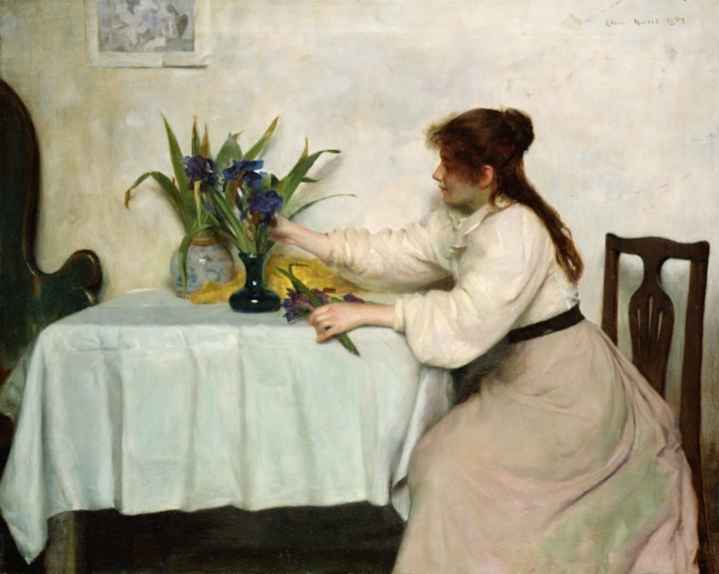 Detail of Arranging the Irises, 1897 by Edwin Harris
