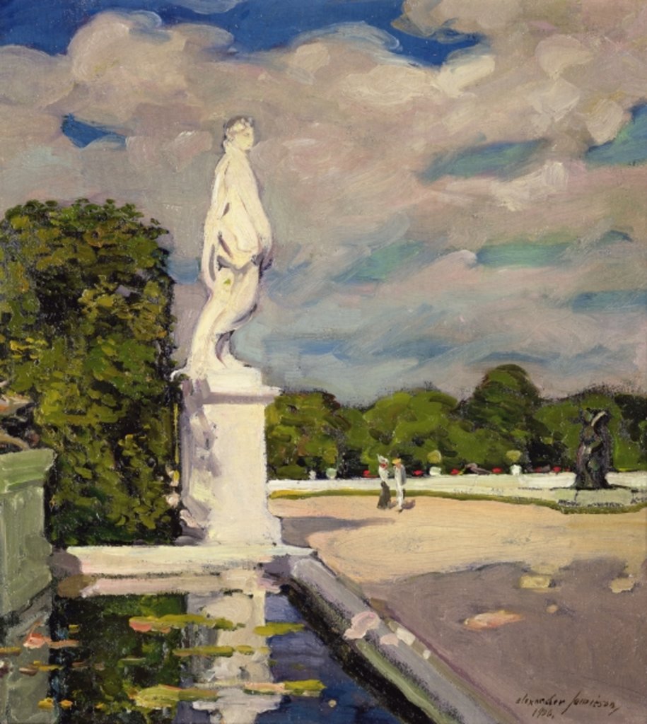Detail of On the Terrace, Versailles, 1906 by Alexander Jamieson