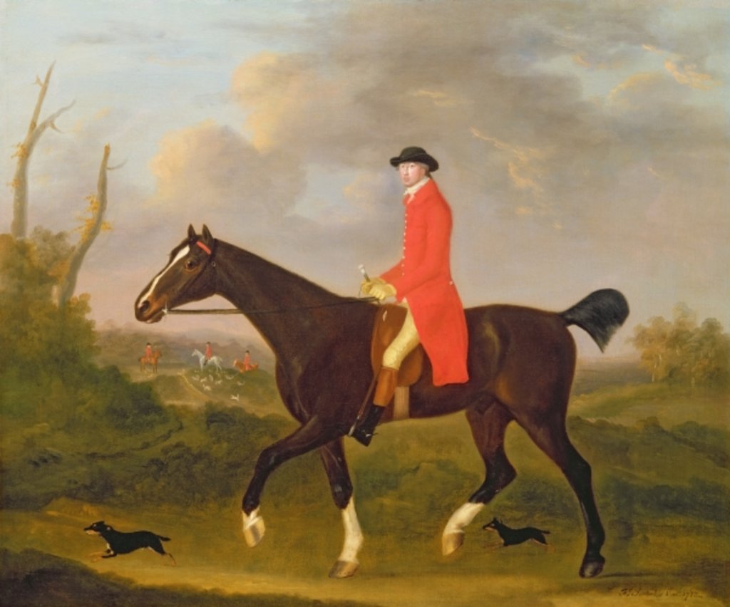 Detail of A Gentleman on his Hunter riding to Hounds, 1783 by Francis Sartorius