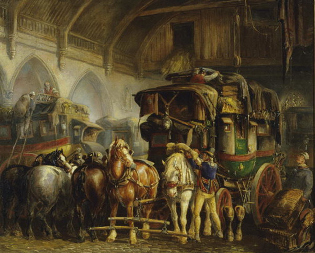 Detail of A Paris Diligence by Charles Cooper Henderson