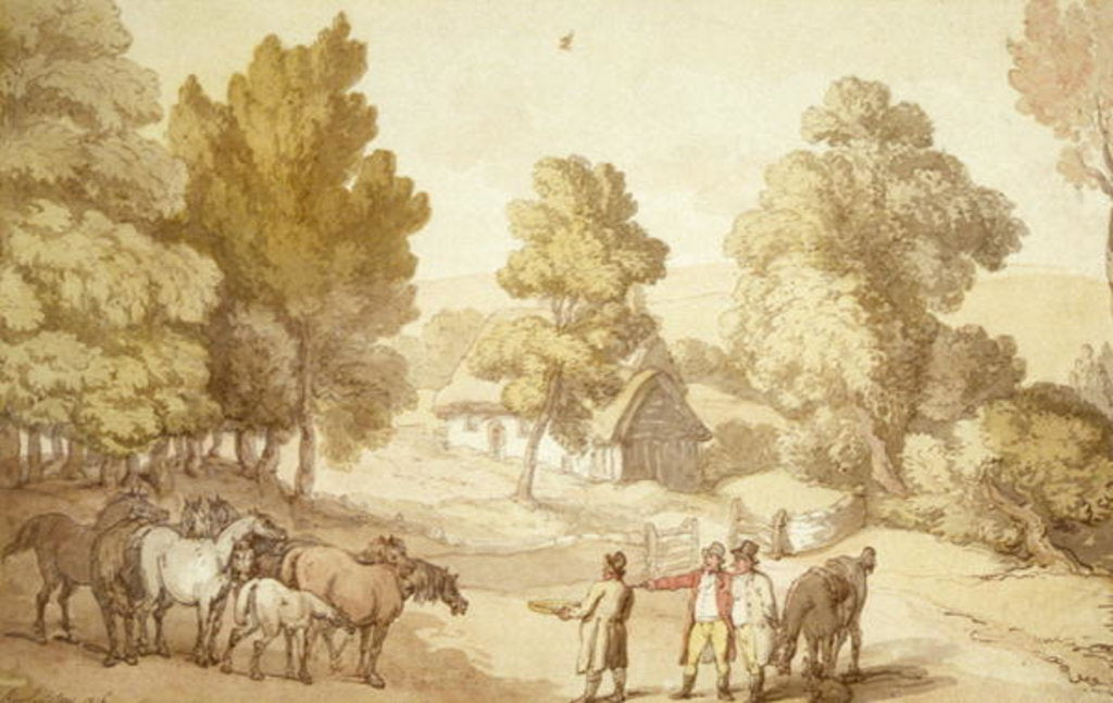 Detail of The Horse Trader, 1816 by Thomas Rowlandson