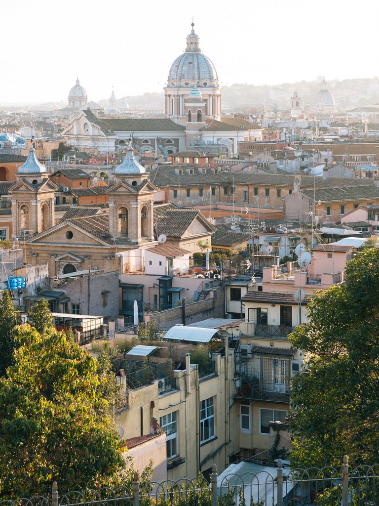 Detail of View from Viale del Belvedere, in Rome, Italy by Jon Bilous