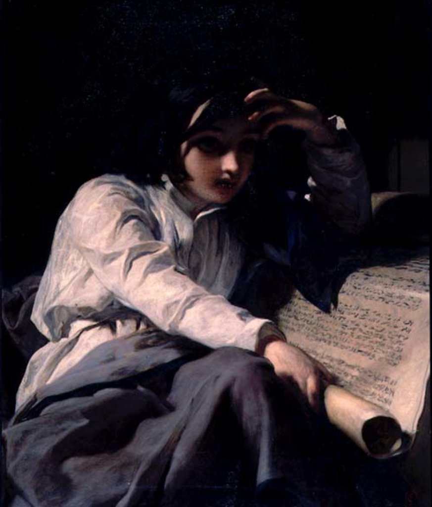 Detail of The Infant Timothy Unfolding the Scriptures, c.1853 by James Sant