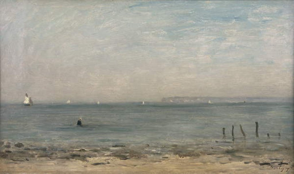 Detail of Cap Gris Nez by Charles Francois Daubigny