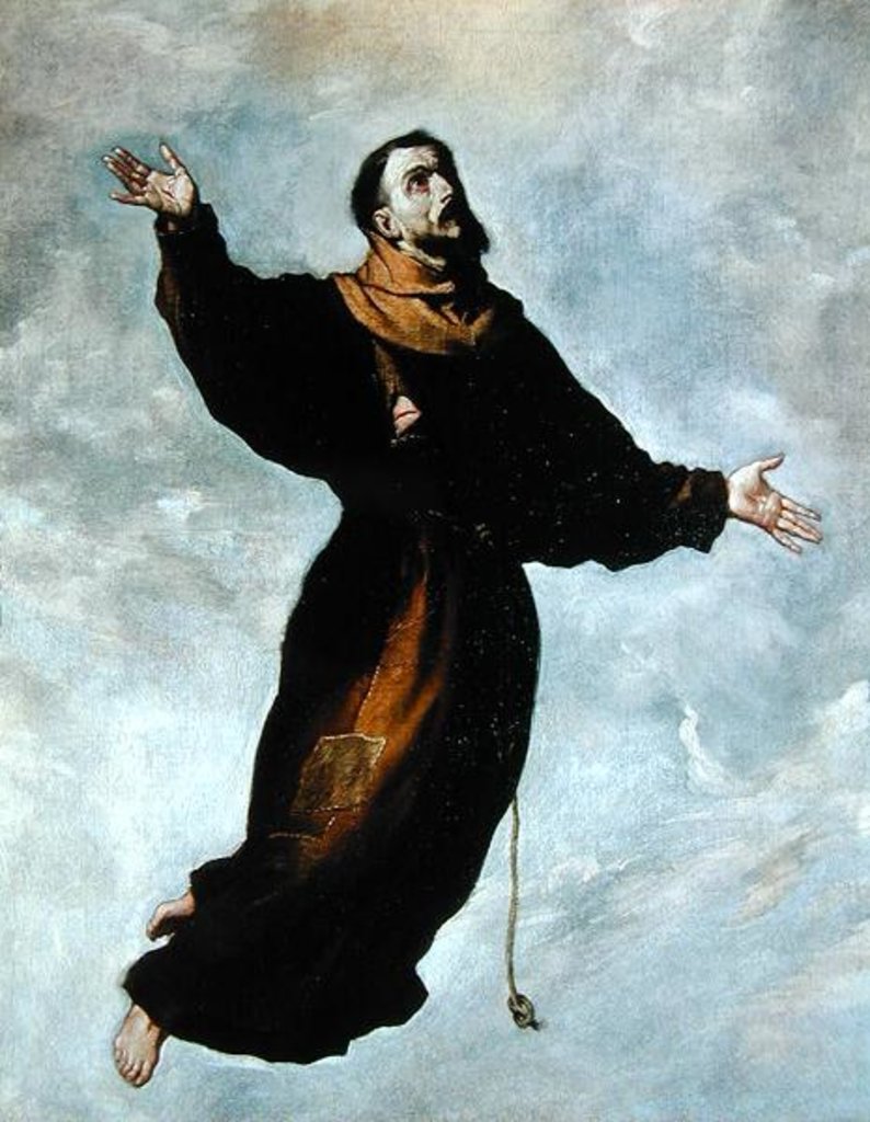 Detail of Levitation of St. Francis by Francisco de (follower of) Zurbaran