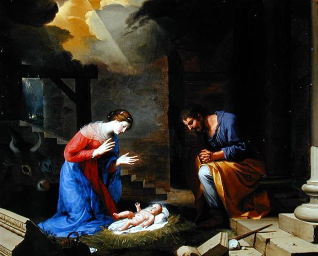 Detail of The Nativity, 1639 by Jacques Stella