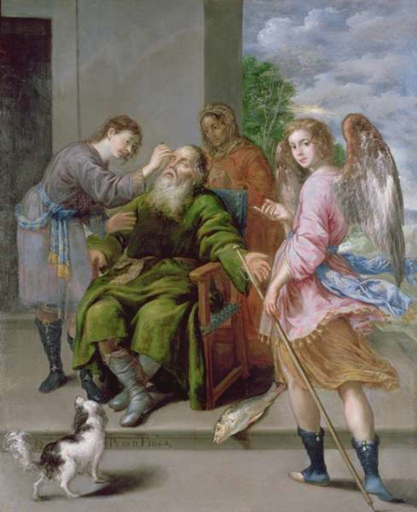 Detail of Tobias Restoring his Father's Sight, 1652 by Antonio Pereda y Salgado