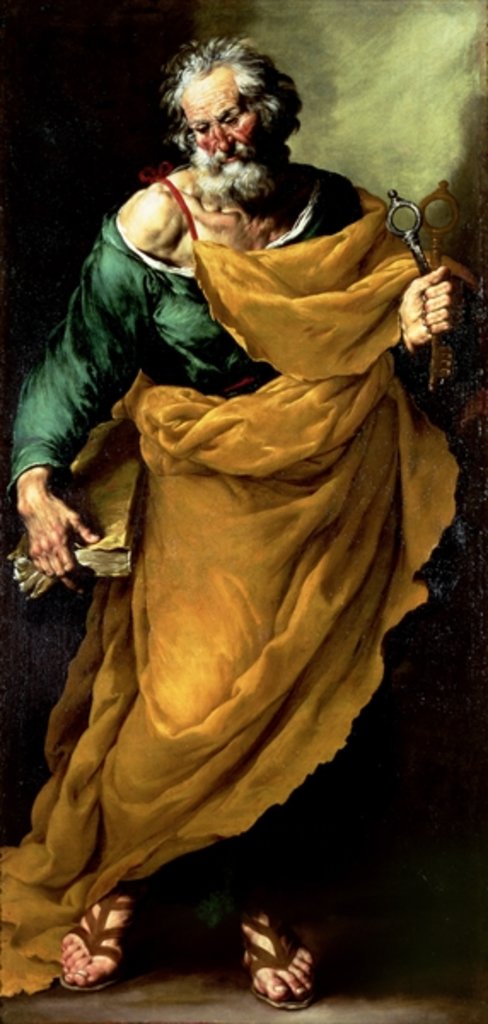 Detail of St. Peter by Francesco Fracanzano