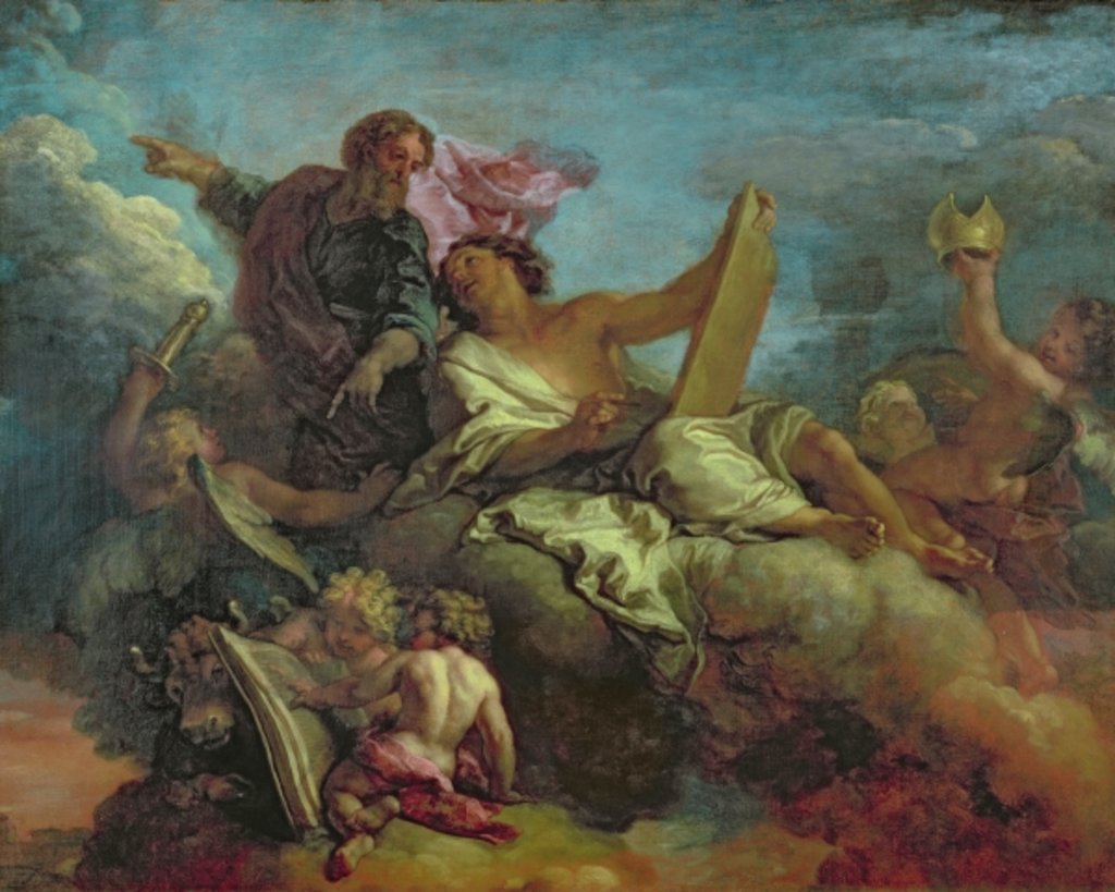 Detail of St. Paul Commanding St. Luke by Charles de la Fosse