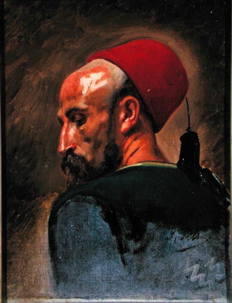 Detail of Head of an Arab in a Fez by Isidore Pils
