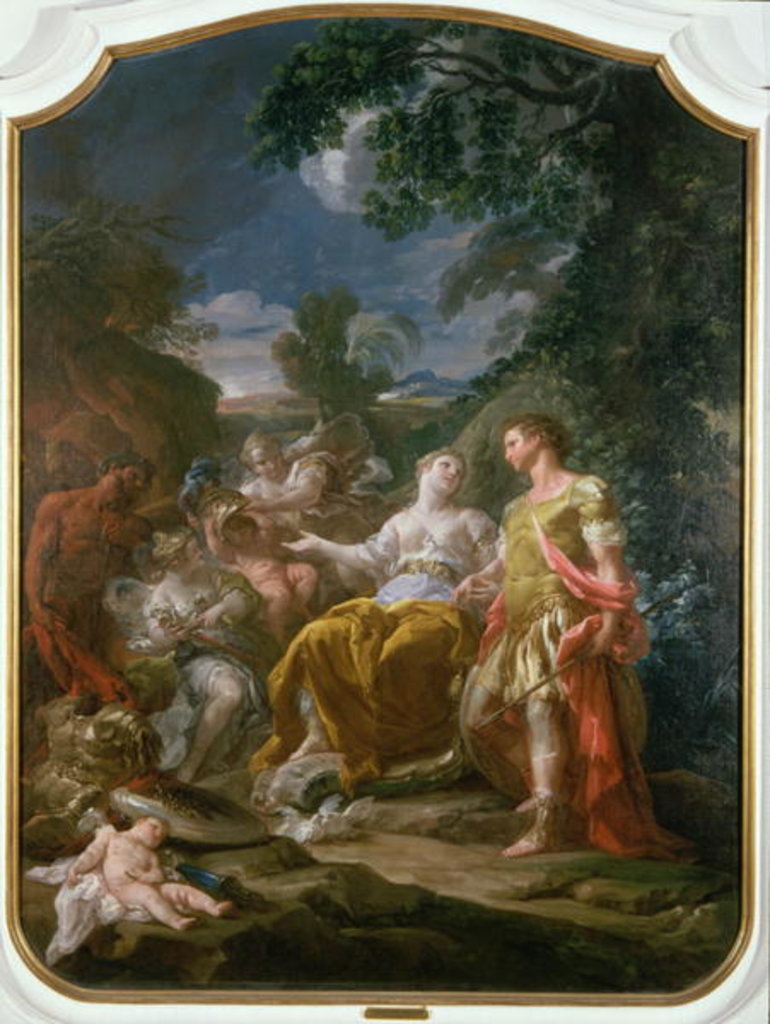 Detail of Mars and Venus with cupids by Corrado Giaquinto