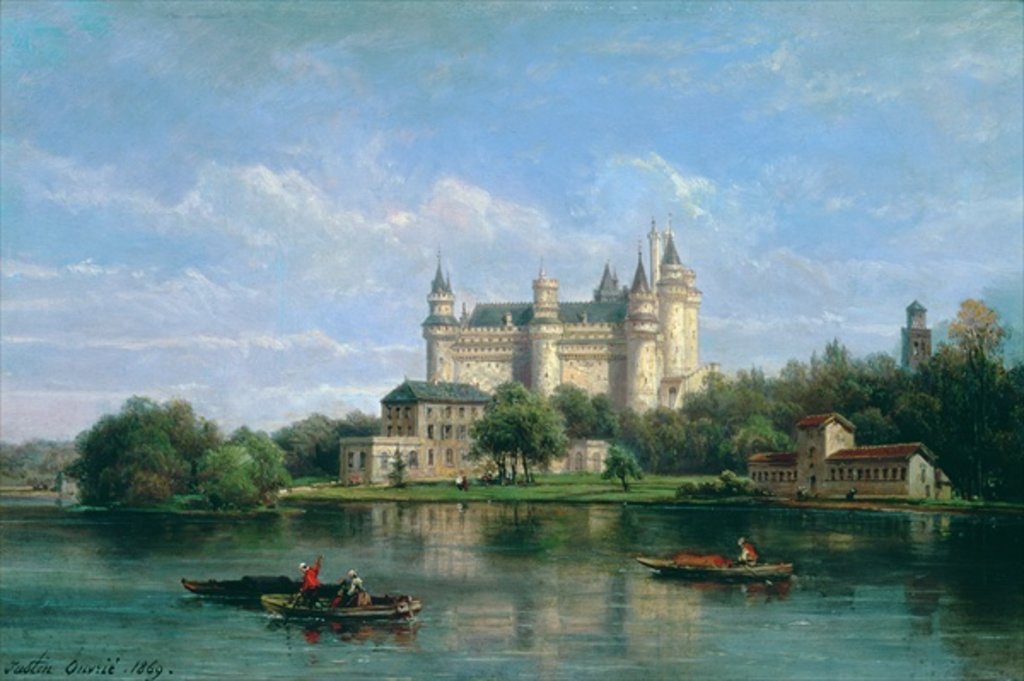 Detail of The Chateau de Pierrefonds, 1869 by Pierre Justin Ouvrie