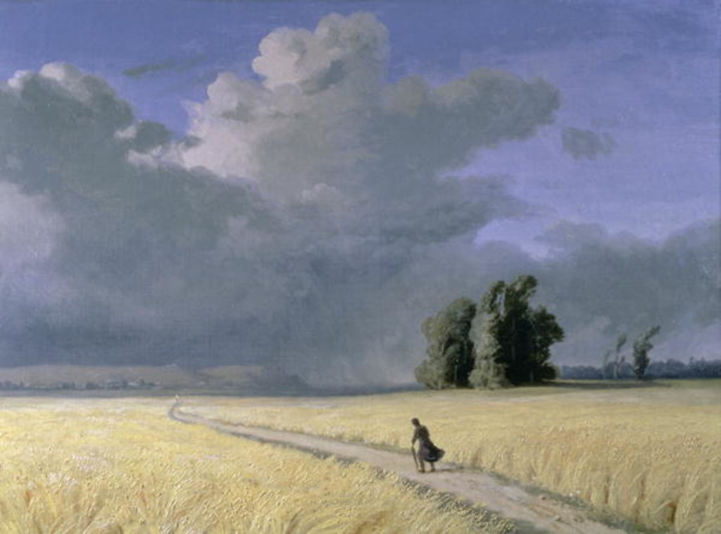 Detail of Cornfield near Calais by Josephine Bowes