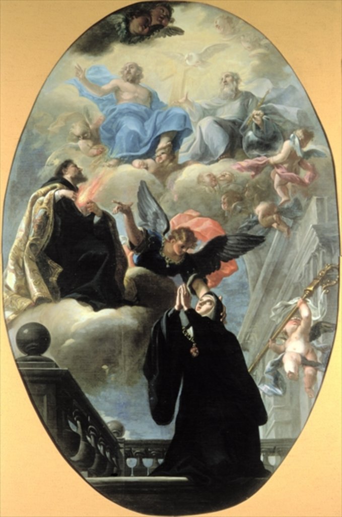 Detail of Vision of St. Gertrude by Isidoro Arredondo