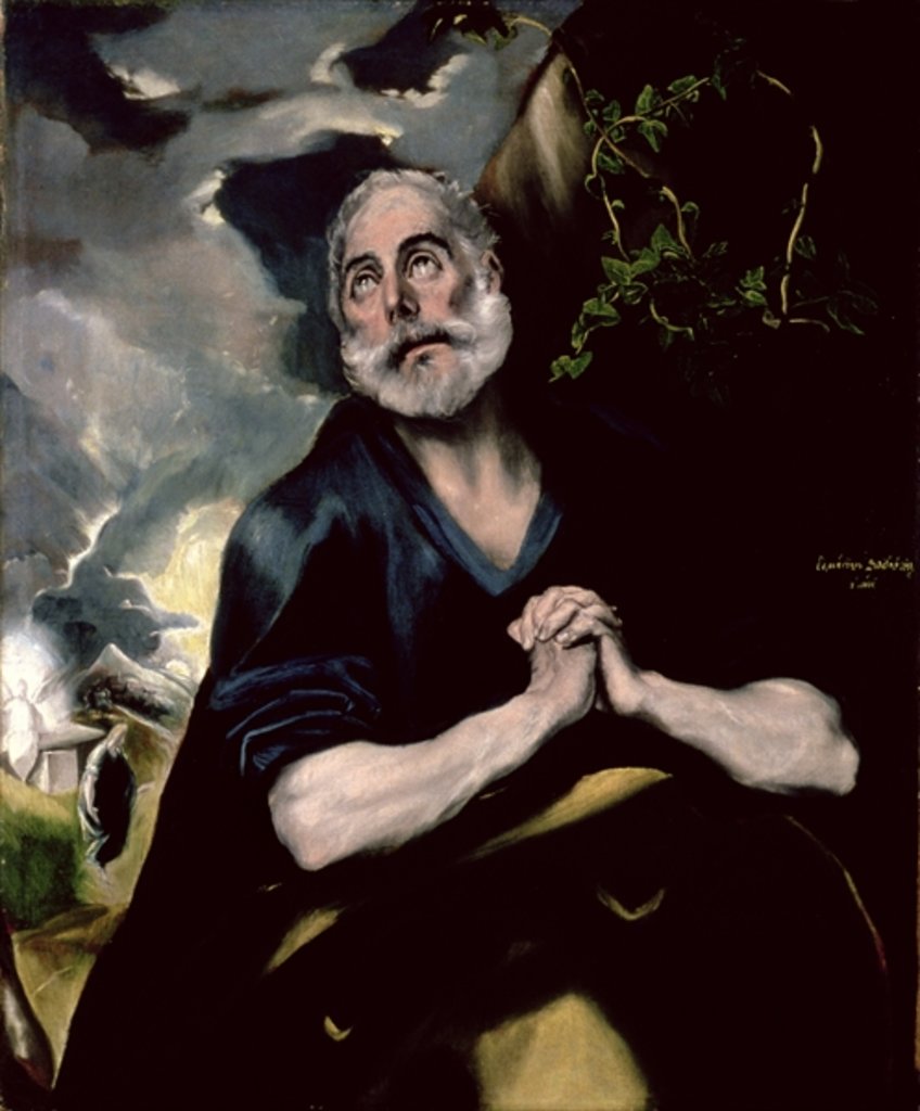 Detail of The Tears of St. Peter by El Greco