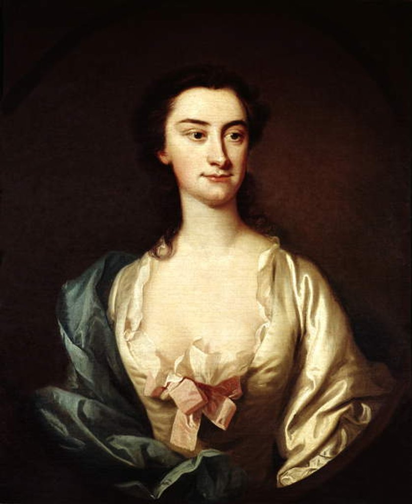 Detail of Portrait of singer Susannah Maria Cibber, c.1745 by Thomas Hudson