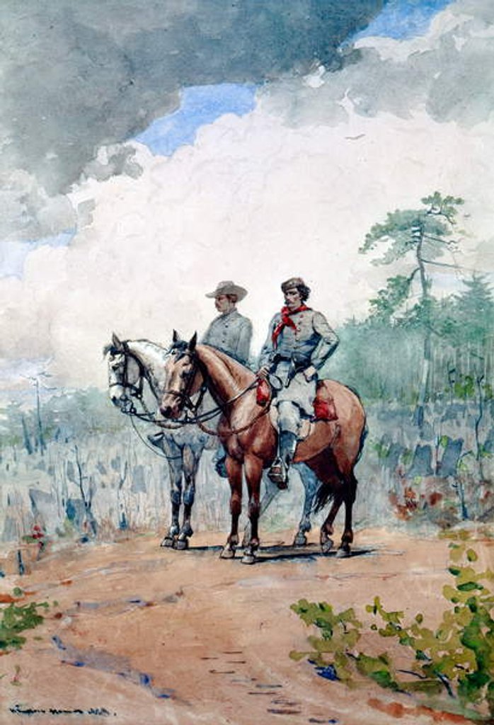 Detail of Two Federal scouts, 1887 by Winslow Homer