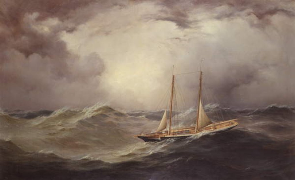 Detail of Livonia after losing bowsprit mid-Atlantic, 1871 by Unknown Artist