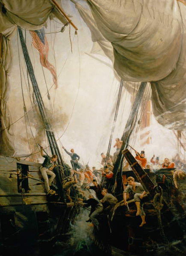 Detail of Boarding the Chesapeake by Thomas Henry